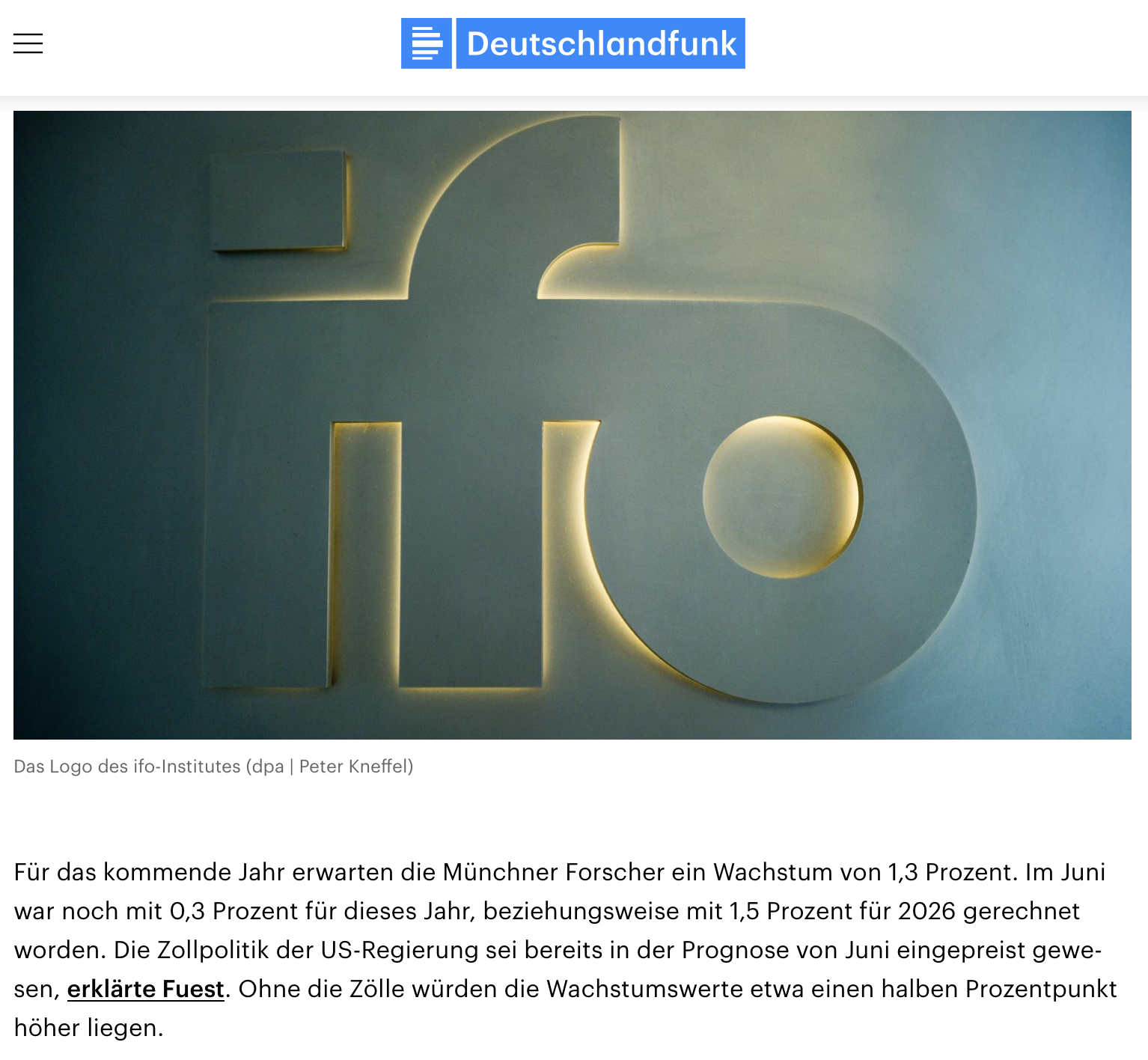 Herbstprognose - Ifo-Institut senkt Wachstums-Erwartungen - Fuest: "Zu wenig private Investitionen"